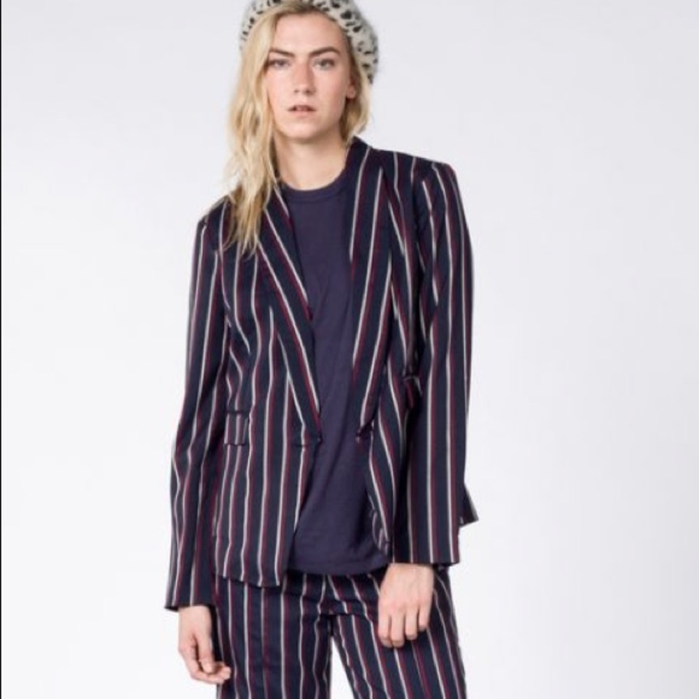 Wildfang Wood Stripe Blazer